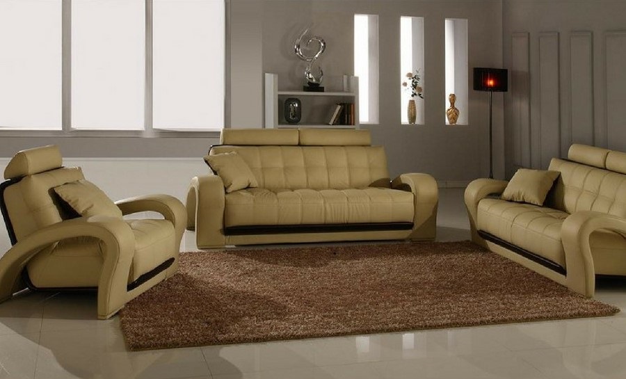 Alphabet Leather Sofa Lounge Set